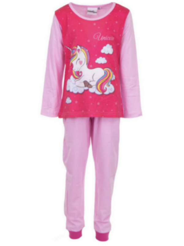 Pyjama Licorne fille rose en coton