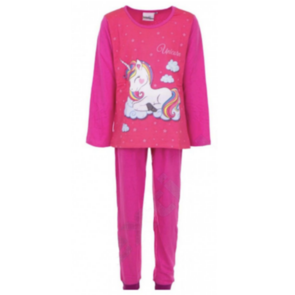 Pyjama Licorne fille fushia en coton