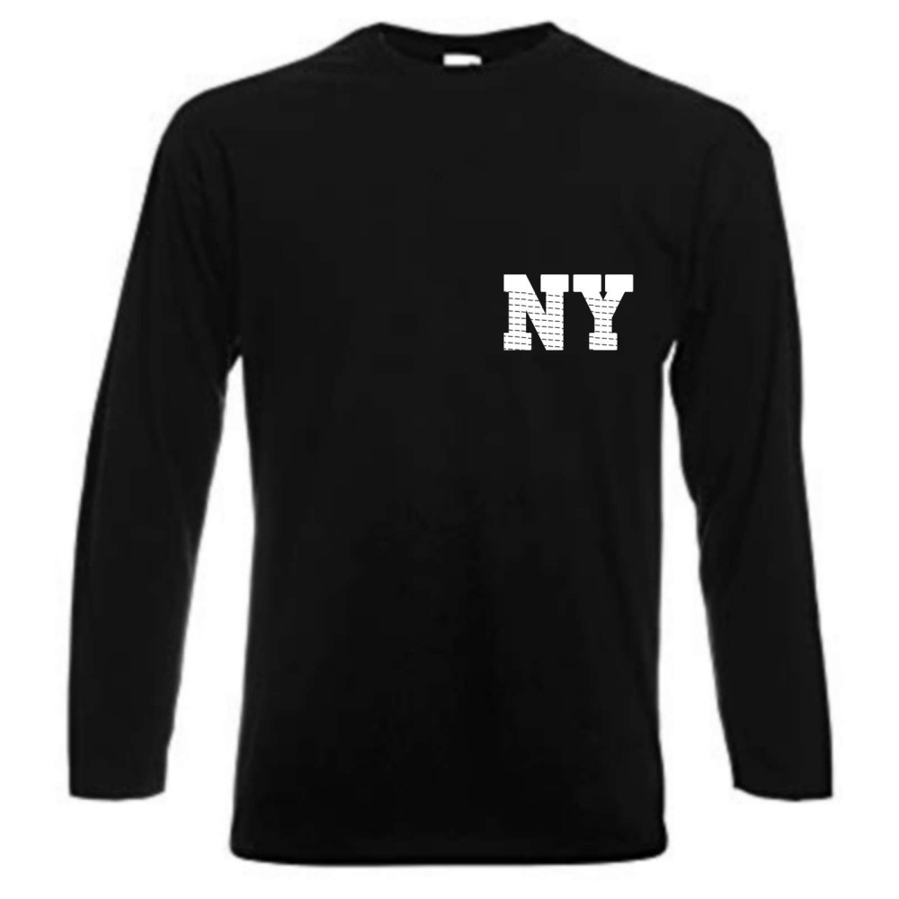 Tee shirt manches longues enfant New York NY noir
