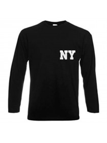 Tee shirt manches longues enfant New York NY noir