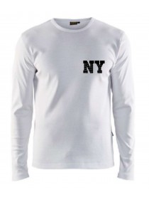 Tee shirt manches longues enfant New York NY Blanc