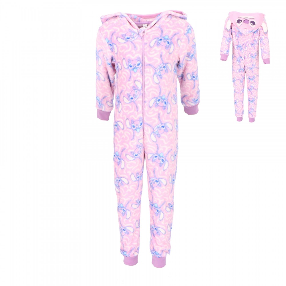 Grenouillere pyjama polaire Lilo & Stitch enfant fille