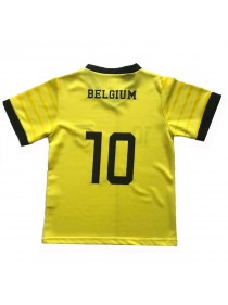 Ensemble de sport maillot et short enfant de la Belgique jaune