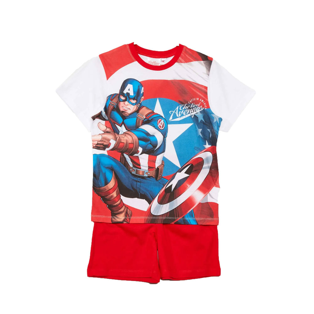 Pyjama court Avengers rouge