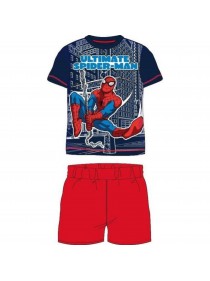 Pyjama court Spiderman rouge