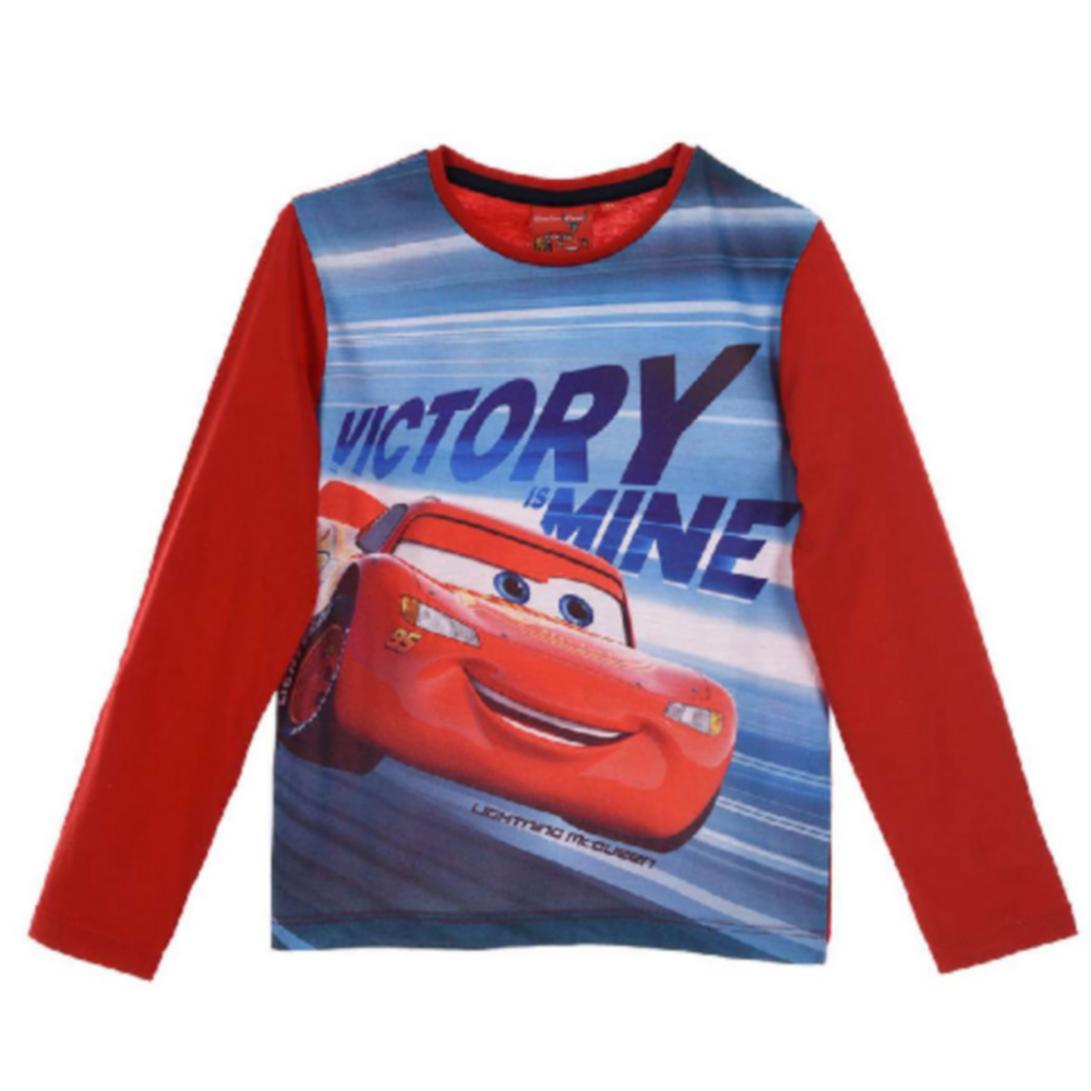 Tee shirt manches longues enfant Cars Disney rouge - Photo 1/1